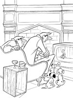 Coloriage de Les ravisseurs des dalmatiens