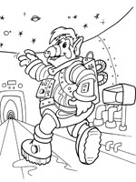 Coloriage de Alf astronaute