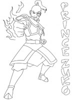 Coloriage de Prince Zuko