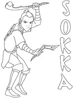 Coloriage de Sokka