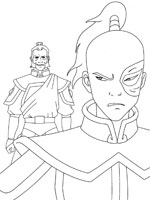 Coloriage de Zhao et Zuko