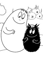 Coloriage de Barbapapa et Barbouille