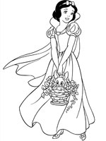 Coloriage de Blanche-Neige