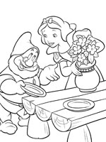 Coloriage de Prof et Blanche-Neige