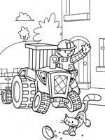 Coloriage de Bob le bricoleur et Tristan le tracteur