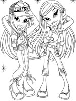 Coloriage de Poupées Bratz