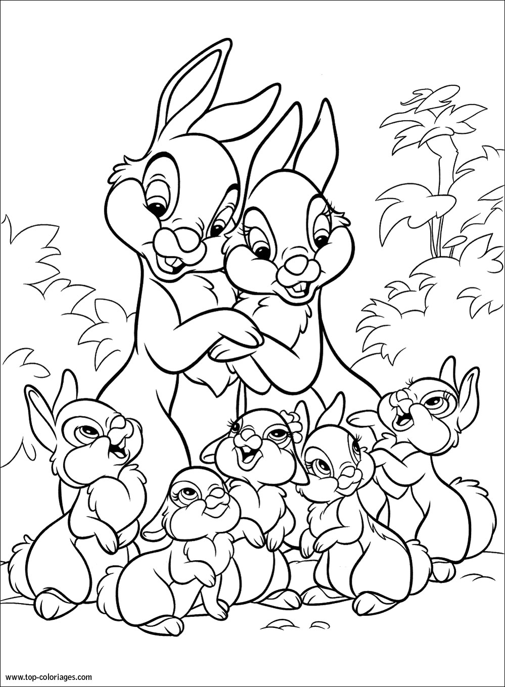 Coloriages  Famille au menu