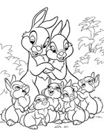 Coloriage de Famille Bunnies