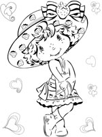 Coloriage de Charlotte aux Fraises