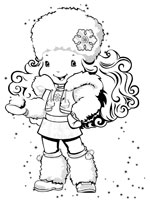 Coloriage de Charlotte prête pour l'hiver !