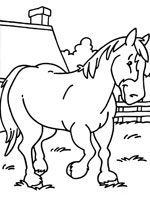 Coloriage de Cheval de trait