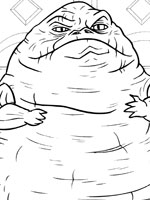 Coloriage de Jabba le Hutt