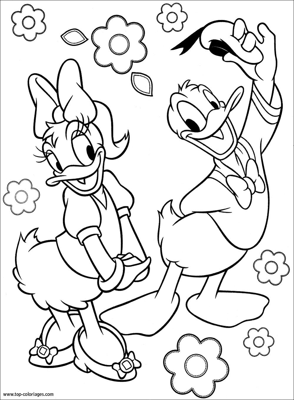 Coloriage Daisy Et Donald