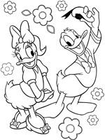 Coloriage de Daisy et Donald