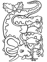 Coloriage de Tricératops