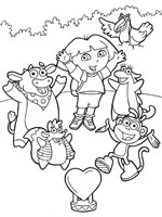 Coloriage de Dora et ses amis
