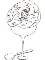 Coloriage de Glace à la fraise