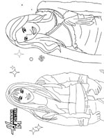 Coloriage de Miley Stewart est Hannah Montana