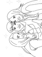 Coloriage de Miley, Lilly et Oliver