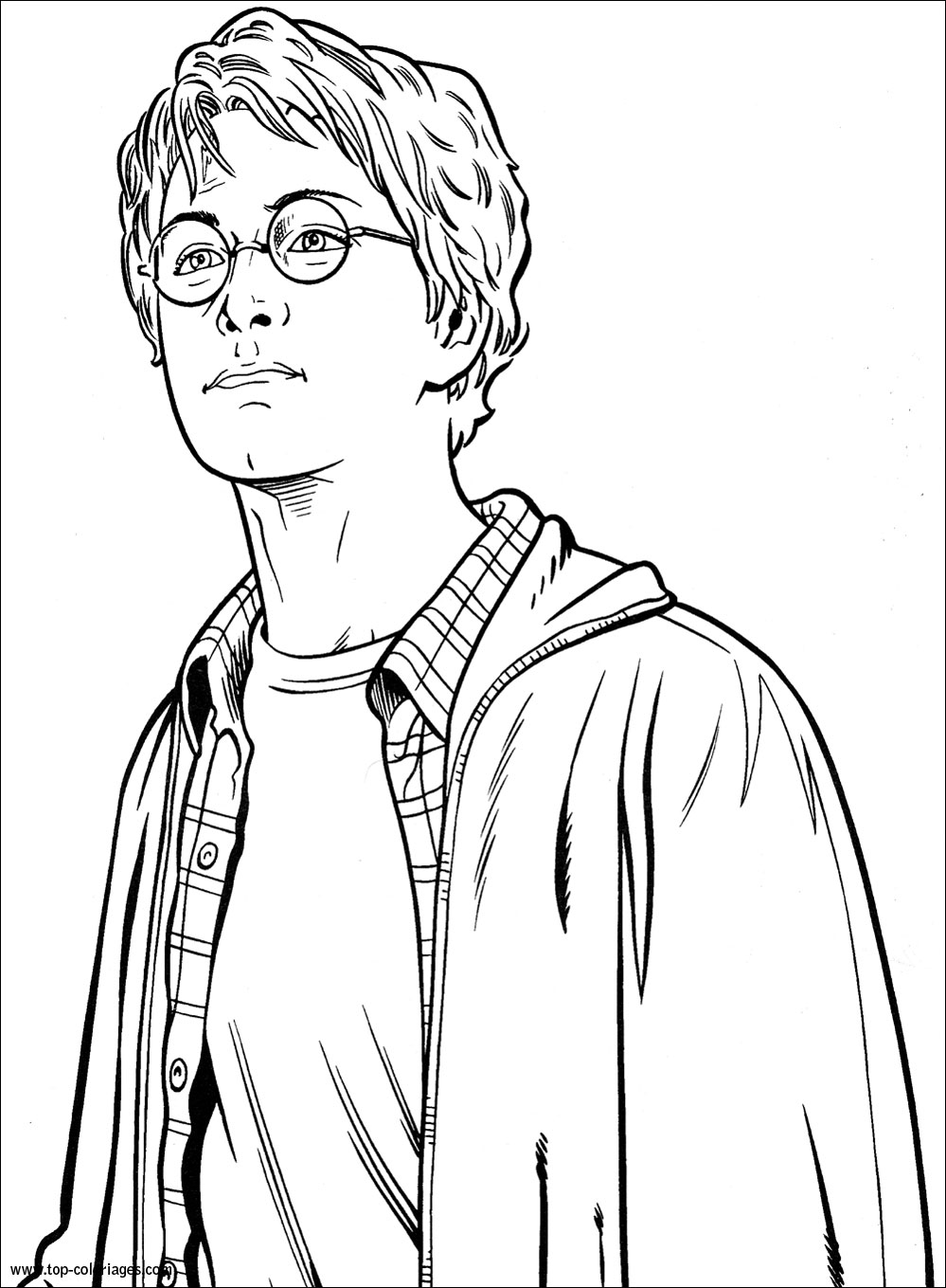 Coloriage Portrait d'Harry Potter