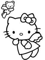 Coloriage de Kitty vole