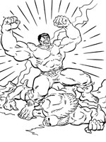 Coloriage de Victoire de Hulk !