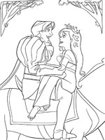 Coloriage de Giselle et Edward