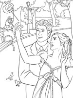 Coloriage de Robert et Giselle à Central Park