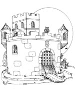 Coloriage de Le château de l'organisation MAD