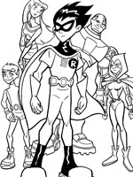 Coloriage de Jeunes Titans