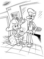 Coloriage de Famille Neutron
