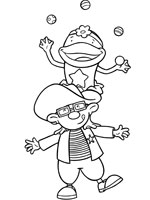 Coloriage de Skeebo et Croaky