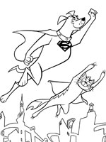 Coloriage de Krypto et Eclair