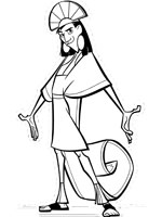 Coloriage de Kuzco, empereur mégalo