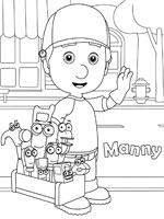 Coloriage de Manny et ses outils