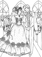 Coloriage de Mariage à l'église