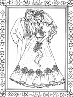 Coloriage de Portrait des mariés