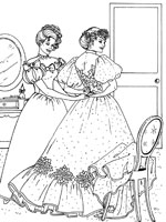 Coloriage de Préparation de la mariée