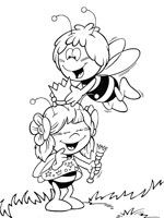 Coloriage de Maya la reine des abeilles