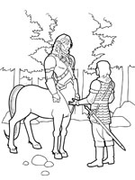 Coloriage de Le centaure Ouragan et le Prince Caspian