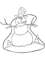 Coloriage de Bonhomme de neige