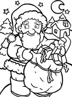 Coloriage de Cadeaux du Père Noël