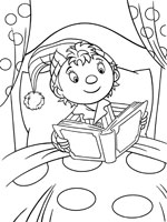 Coloriage de Oui-Oui lit
