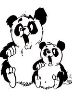 Coloriage de Pandas