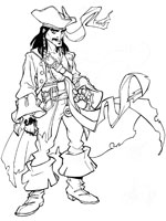 Coloriage de Jack Sparrow