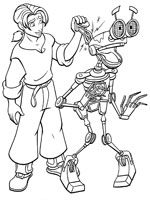 Coloriage de Jim et BEN le robot