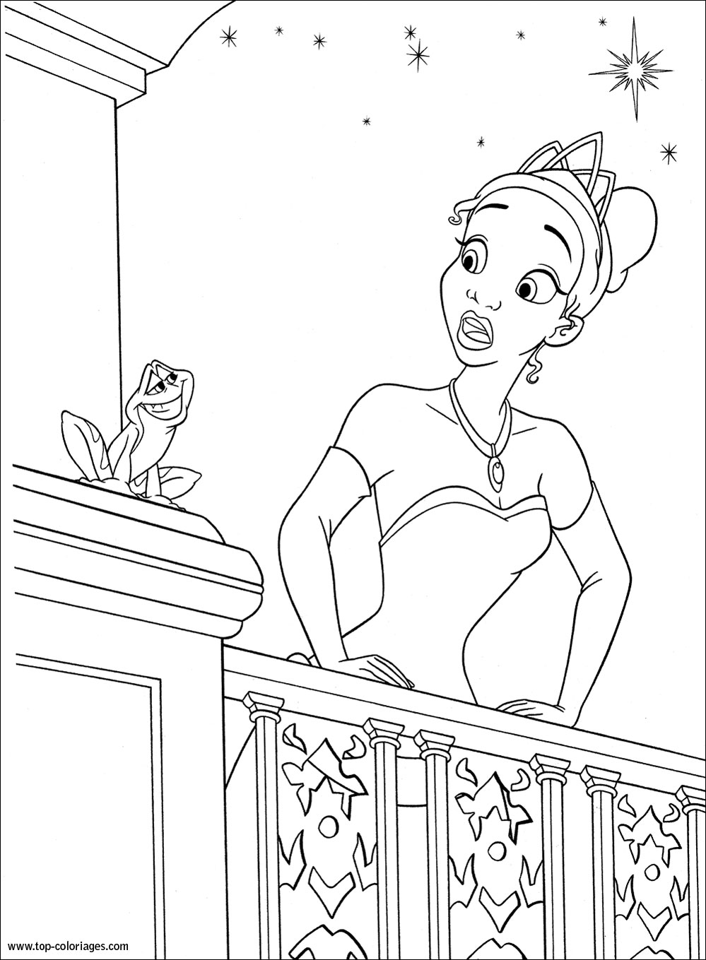Coloriage La Princesse Et La Grenouille Coloriage La Princesse Et La Grenouille