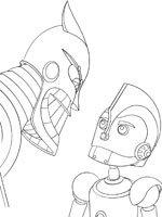 Coloriage de Ratchet et Rodney