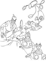 Coloriage de Ratchet et Wonderbot