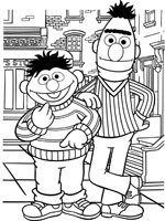 Coloriage de Ernest et Bart